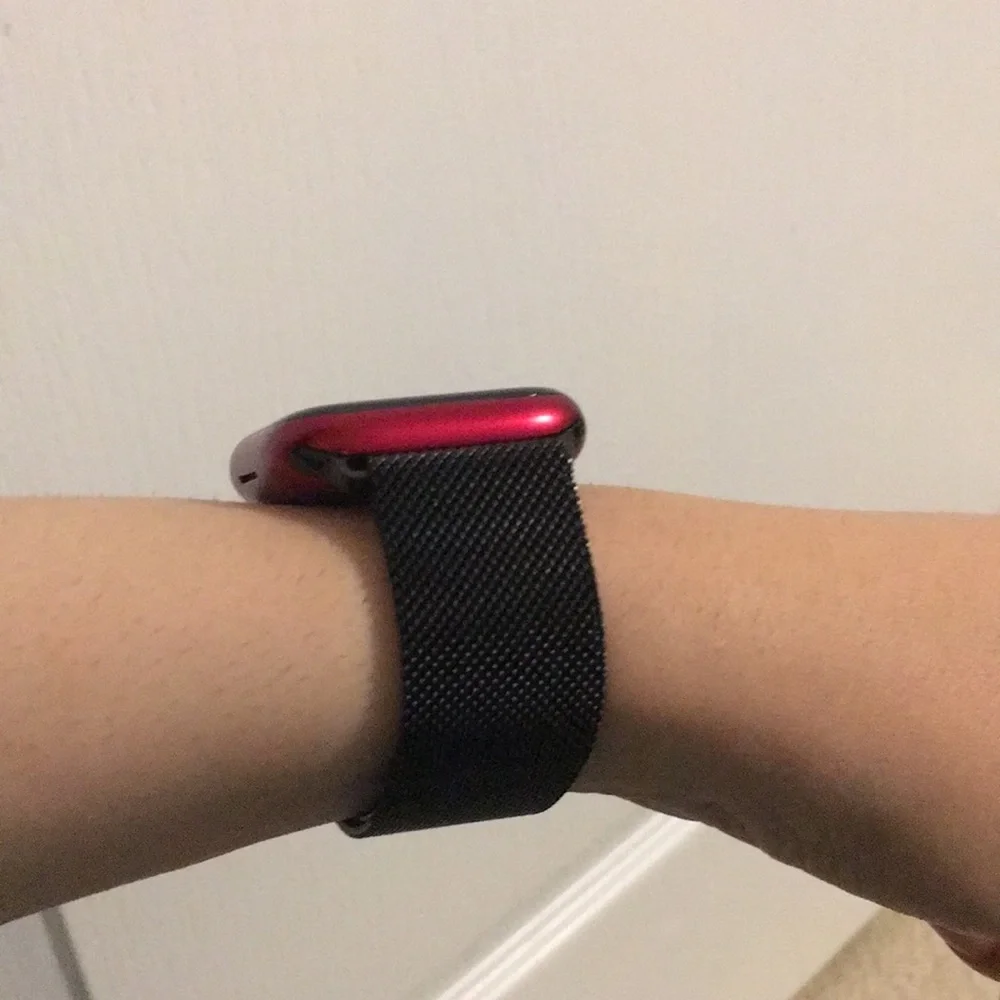 Black Steel Mesh Apple Watch Band